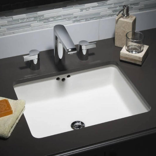 American Standard 0315000.020 Rectangular Boxe Undermount Bathroom Sink in White 