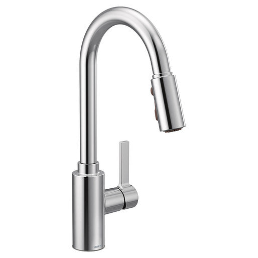 Moen 7882 Genta 1-Handle High Arc Kitchen Faucet with Pulldown Sprayer in Chrome 