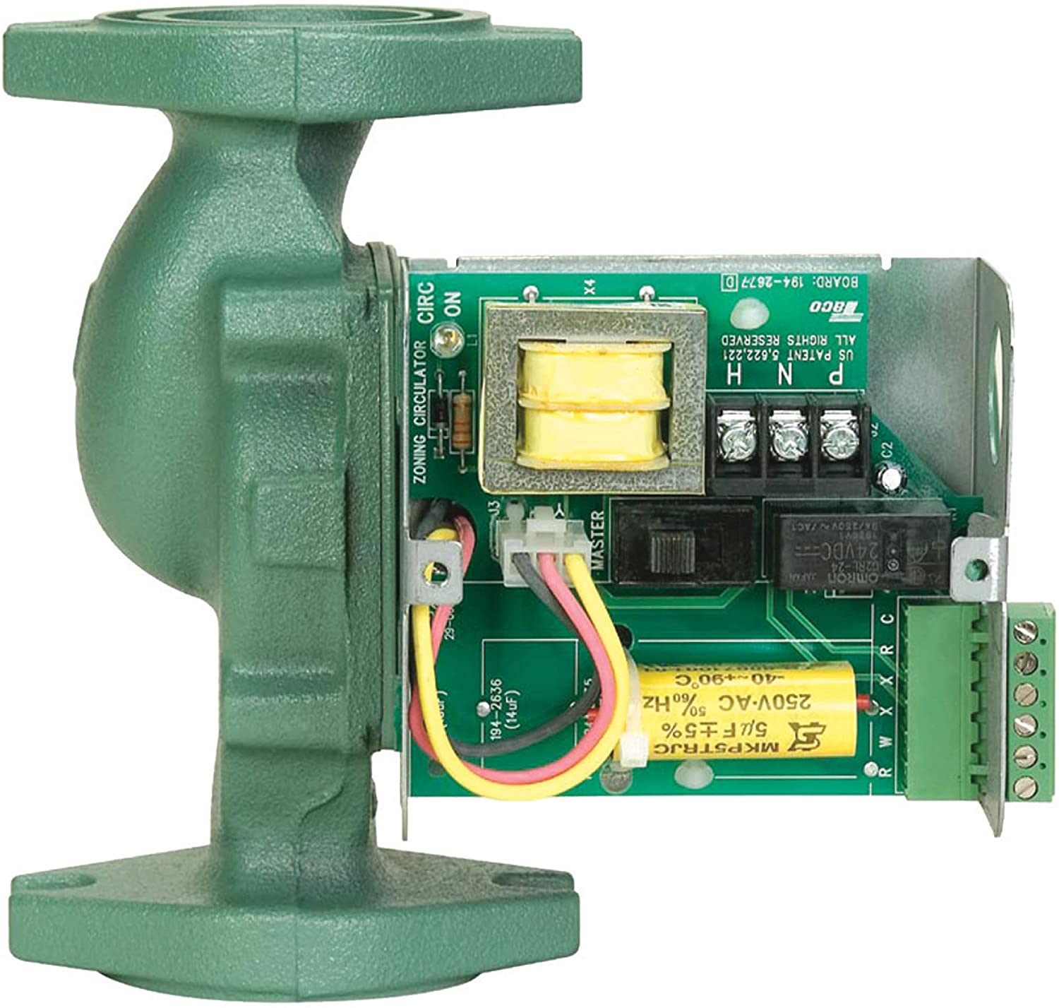 Taco 009-ZF5-2 - 009 Series Cast Iron Priority Zoning Circulator Pump, 1/8 HP, 115V, 125 Max.PSI 