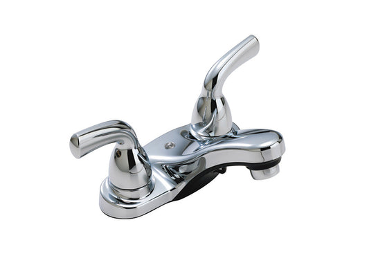 Waltec 82234LF Lead-Free 4" Centerset Bathroom Faucet with 2-Lever Handles in Chrome 