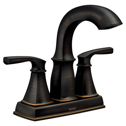 Moen WS84411MBRB Hensley 2-Handle High Arc Bathroom Faucet in Mediterranean Bronze 