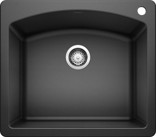 Blanco  400064 DIAMOND 1 Single Bowl Drop-In Silgranit Kitchen Sink -  Anthracite | Plumbers Center