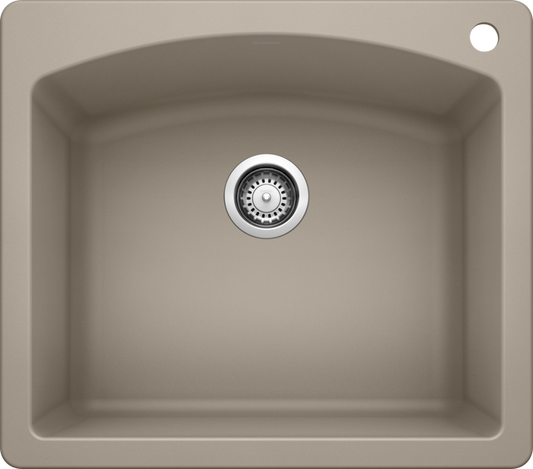 Blanco 401154 DIAMOND 1 Single Bowl Drop-In Silgranit Kitchen Sink - Truffle | Plumbers Center