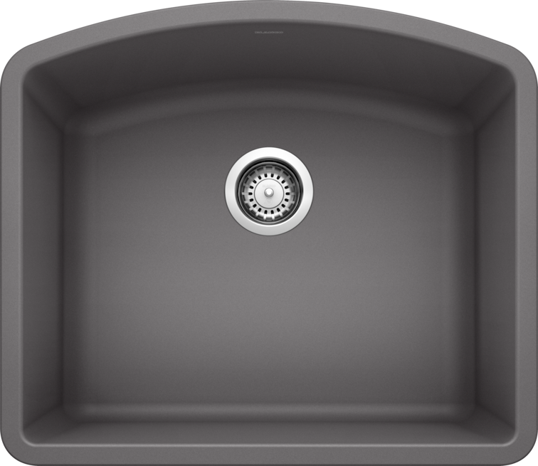 Blanco 401404 DIAMOND U 1 Undermount Single Bowl Silgranit Kitchen Sink - Cinder | Plumbers Center