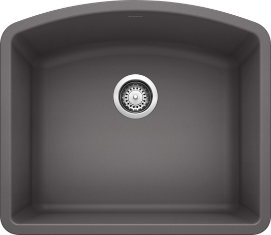 Blanco 401404 DIAMOND U 1 Undermount Single Bowl Silgranit Kitchen Sink - Cinder | Plumbers Center