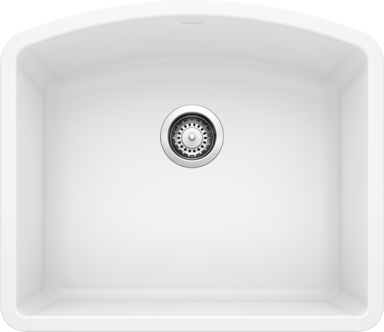 Blanco 400080 DIAMOND U 1 Undermount Single Bowl Silgranit Kitchen Sink - White | Plumbers Center