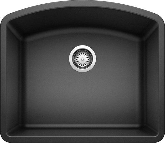 Blanco 400081 DIAMOND U 1 Undermount Single Bowl Silgranit Kitchen Sink - Anthracite | Plumbers Center