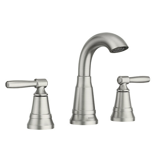 Moen 84972SRN HALLE™ Two-Handle High Arc Widespread Bathroom Faucet in Spot Resist Brushed Nickel