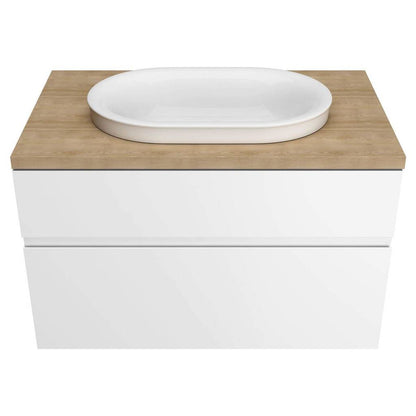 American Standard 1296000.020 Studio S 23-inch Oval Above Counter Bathroom Sink in White 