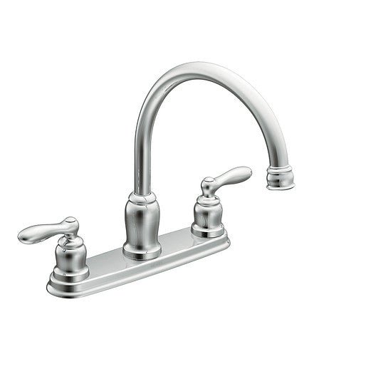 Moen 87859 Caldwell Two-Handle High-Arc Kitchen Faucet in Chrome | Plumbers Center