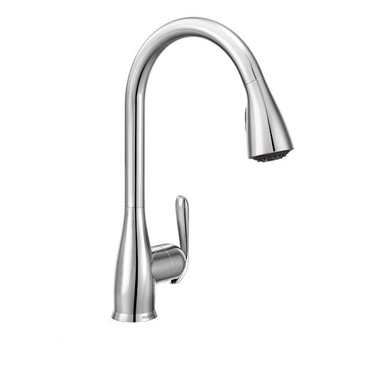 Moen 87879 Haysfield Single-Handle High Arc Kitchen Faucet with Pulldown Sprayer - Chrome |  Plumbers Center