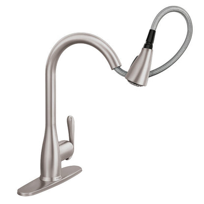 Moen 87879SRS Haysfield Single-Handle High Arc Kitchen Faucet with Pulldown Sprayer - Spot Resist Stainless