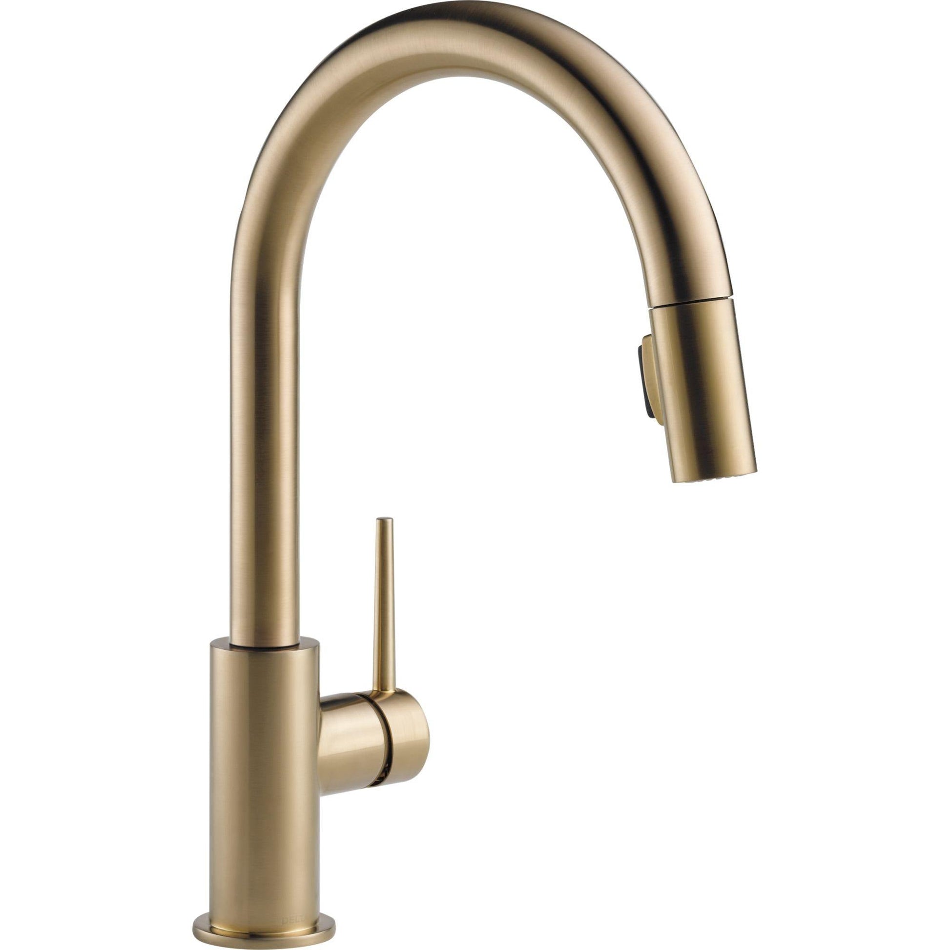 Delta 9159-CZ-DST Trinsic Single Handle Kitchen Faucet with Pulldown Sprayer - Champagne Bronze | Plumbers Center