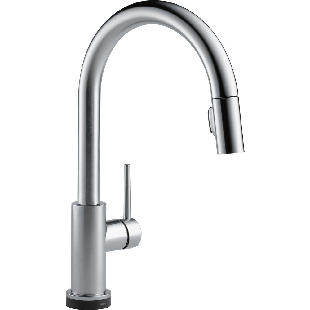 Delta 9159T-AR-DST Trinsic 1-Handle Touch Kitchen Faucet with Pull-Down Sprayer & Touch2O Technology, Arctic Stainless | Plumbers Center