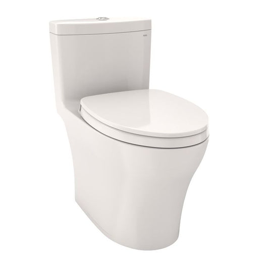 Toto MS646124CEMFGN#11 Aquia IV One-Piece Elongated Toilet with Seat, Universal Height, 1.28 GPF & 0.9 GPF, Colonial White 