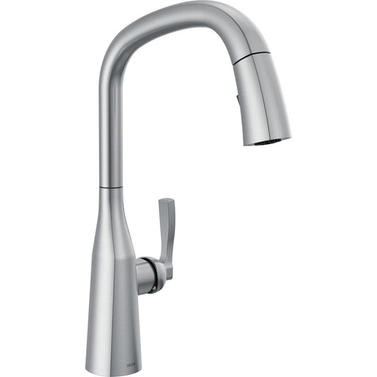 Delta 9176-AR-PR-DST Stryke 1-Handle Kitchen Faucet with Pulldown Sprayer in Arctic Stainless Finish | Plumbers Center