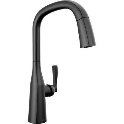 Delta 9176-BL-DST Stryke 1-Handle Kitchen Faucet with Pulldown Sprayer in Matte Black Finish | Plumbers Center