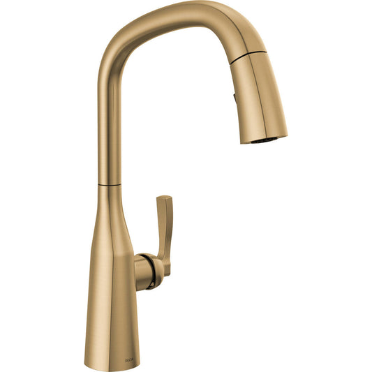 Delta 9176-CZ-PR-DST Stryke 1-Handle Kitchen Faucet with Pulldown Sprayer in Champagne Bronze Finish | Plumbers Center