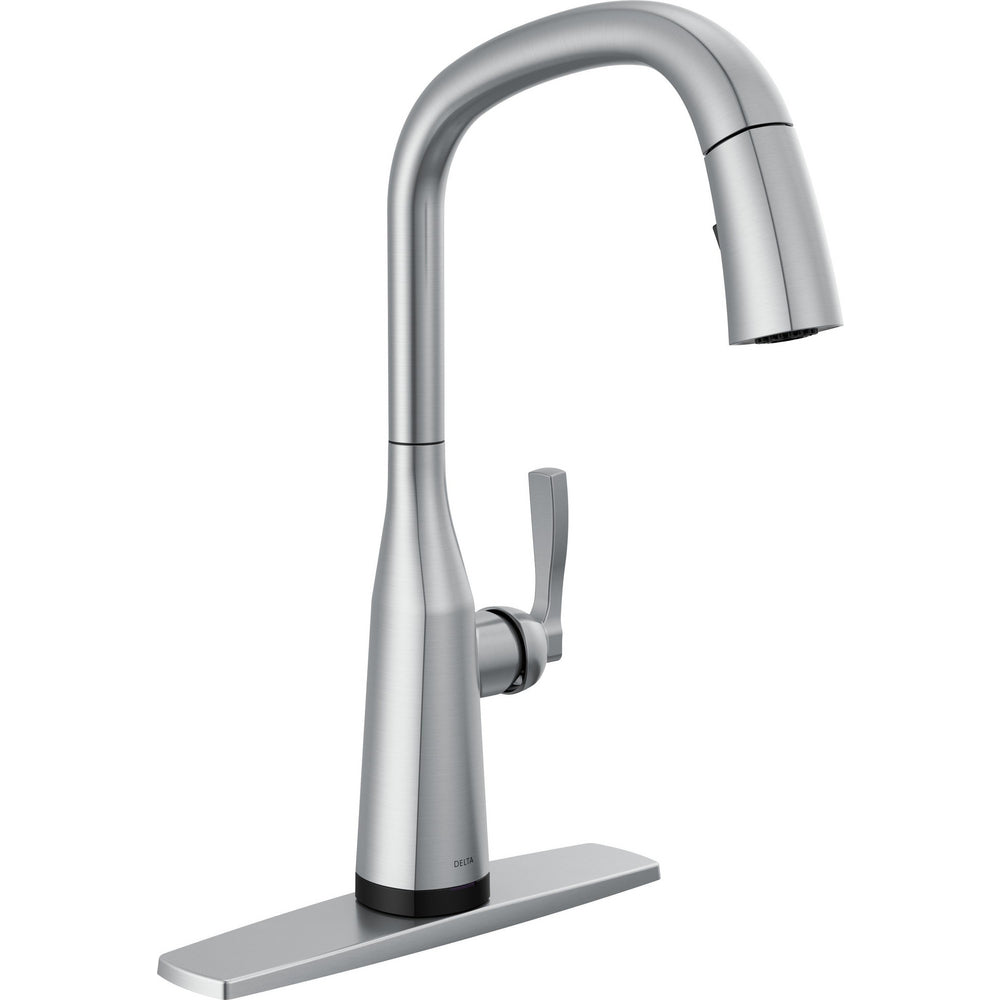 Delta 9176T-AR-PR-DST Stryke 1-Handle Kitchen Faucet with Touch2O Technology and Pulldown Sprayer in Arctic Stainless | Plumbers Center