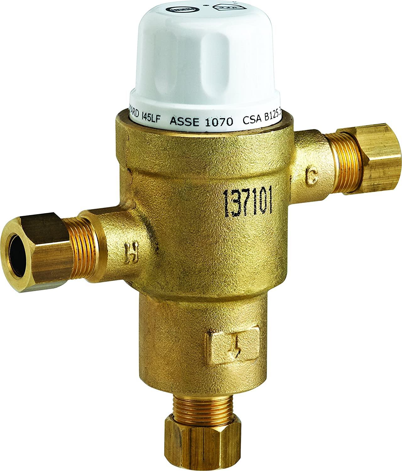 Delta R3070-MIXLF - Delta Lead-Free Anti-Scald Thermostatic Mixing Valve 3/8" Compression | Plumbers Center