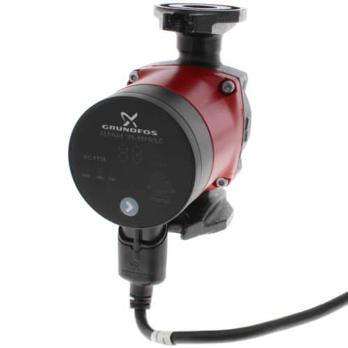 Grundfos 99287244 - Alpha1 15-55FR/LC Variable Speed Cast Iron Circulator Pump with Line Cord, 150 PSI, 1/16 HP, 115 Volt (Rotated Flange) | Plumbers Center