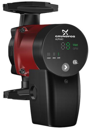 Grundfos 99287259 - ALPHA1 15-55FR Cast Iron 3-Speed Circulator Pump with Terminal Box, 150 PSI, 1/16 HP, 115 Volt (1-1/2" Rotated Flange End Connection) | Plumbers Center