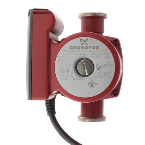 Grundfos 99452479 - UPS15-55SUC/LC 3-Speed Stainless Steel Circulator Pump with Line Cord, 115V, 1/15 HP (Union End Connection) | Plumbers Center