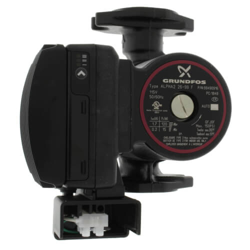 Grundfos 99490916 - ALPHA2 26-99 Cast Iron Circulator Pump with Built-in Isolating and Non-Isolating Return Valves (Flanged) 