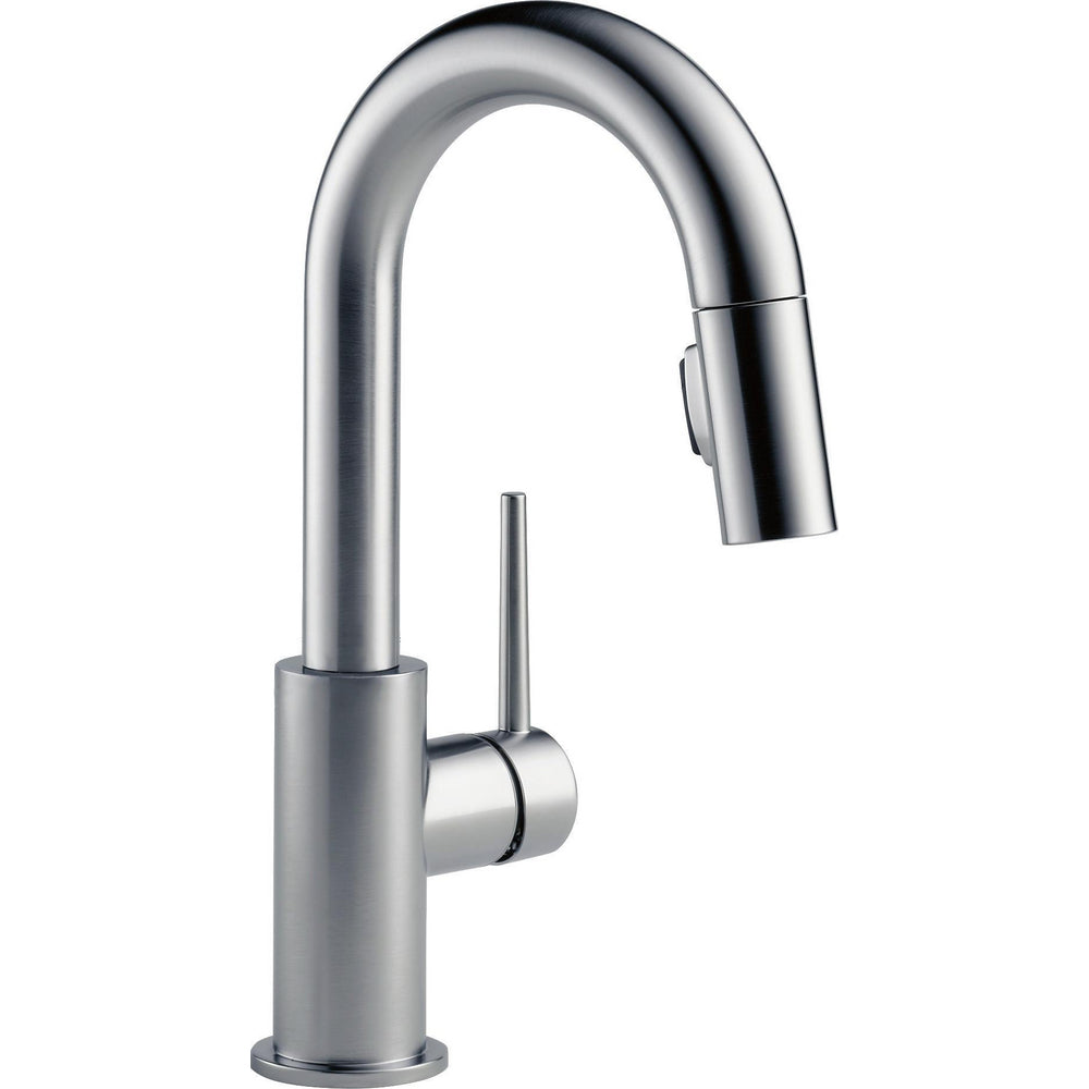 Delta 9959-AR-DST TRINSIC® 1-Handle Bar Faucet with Pull-Down Spray in Arctic Stainless | Plumbers Center