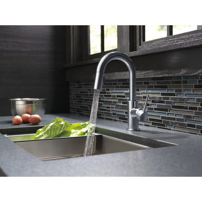 Delta 9959-AR-DST TRINSIC® 1-Handle Bar Faucet with Pull-Down Spray in Arctic Stainless 