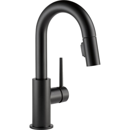 Delta 9959-BL-DST Trinsic® 1-Handle Bar Faucet with Pull-Down Sprayer, Matte Black | Plumbers Center