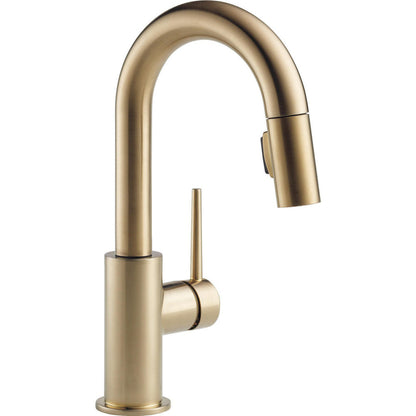 Delta 9959-CZ-DST Trinsic® 1-Handle Bar Faucet with Pull-Down Sprayer, Champagne Bronze | Plumbers Center