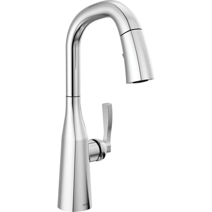 Delta 9976-PR-DST Stryke Single Handle Bar Faucet with Pulldown Sprayer in Chrome | Plumbers Center