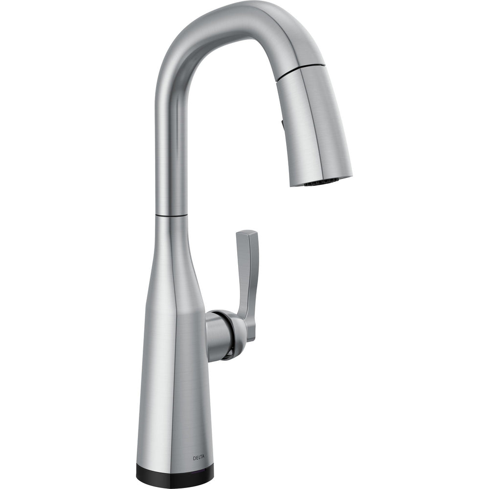 Delta 9976T-AR-PR-DST 1-Handle Bar/Prep Faucet with Touch 2O Technology and Pulldown Sprayer in Arctic Stainless Finish | Plumbers Center