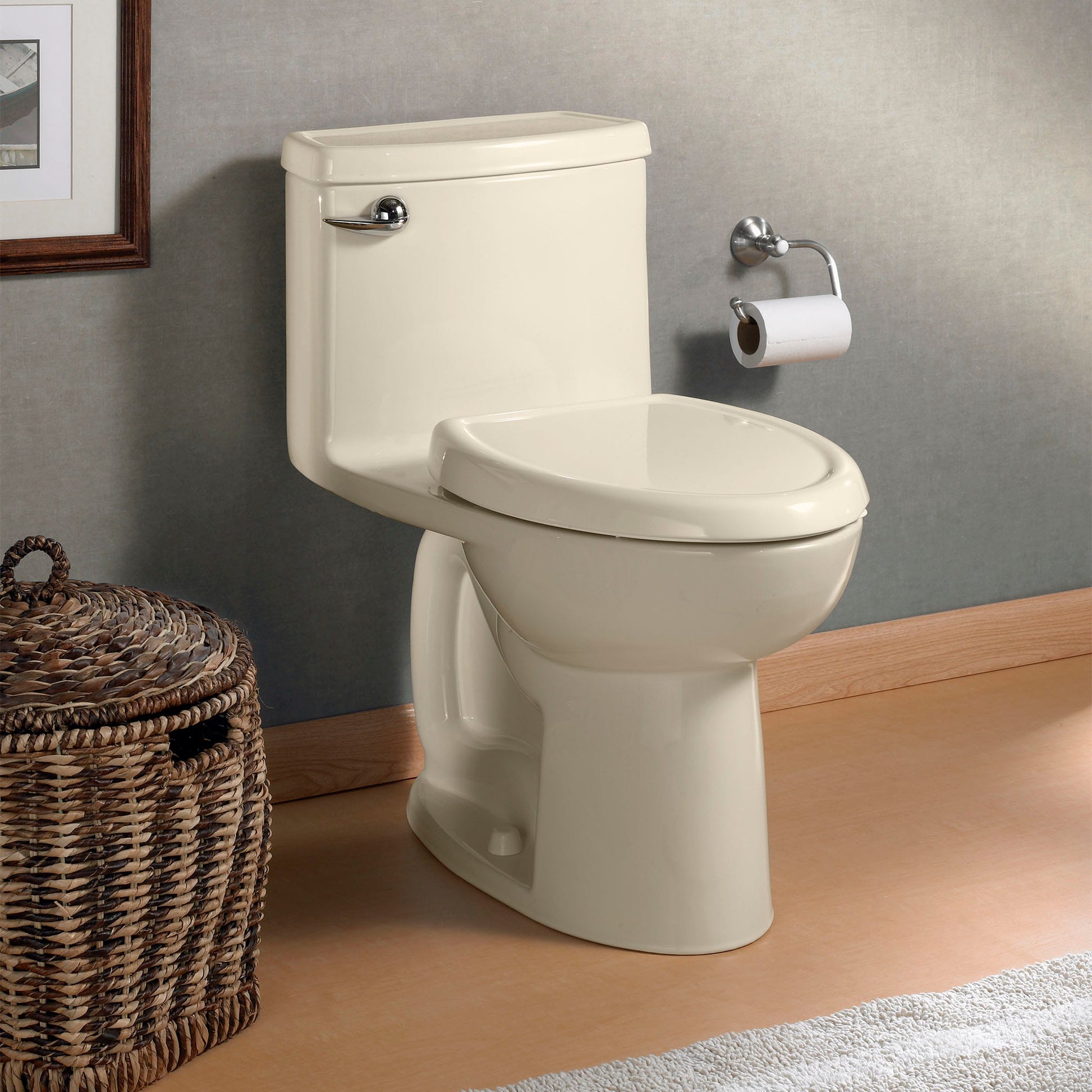 American Standard 2403128.021 - Compact Cadet 3 FloWise One-Piece 1.28 gpf Toilet with Seat - Bone | Plumbers Center