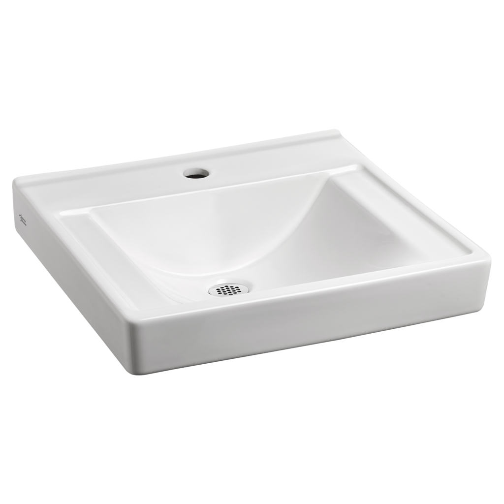 American Standard 9024901EC.020 Decorum Wall-Hung Bathroom Sink, EverClean Less Overflow With Center Hole Only, ADA Compliant, White | Plumbers Center