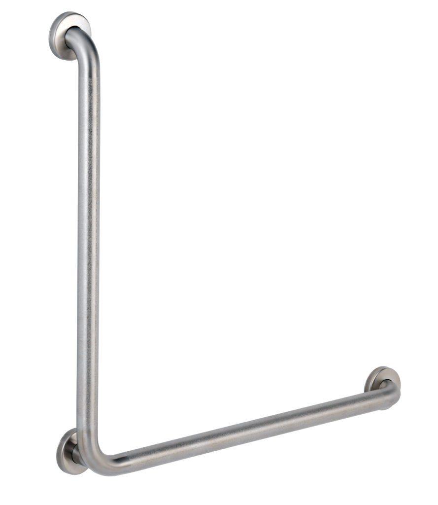 Bobrick B-6898.99 - 1-1/2" Diameter Stainless Steel 90 Degree Grab Bar, 30"x30" | Plumbers Center