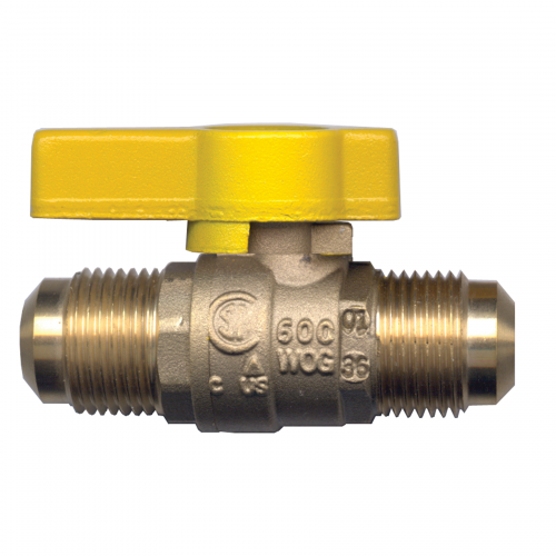 Fairview BV5042-6 3/8" Flare Tube Union Gas Cock Ball Valve, CSA CERTIFIED, -40F TO 125F, UP TO 5 PSI