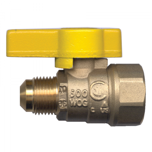 Fairview BV5046-6D 3/8" Flare Tube X 1/2" Female NPT Gas Cocks Ball Valves, CSA Approved, -40F TO 125F, UP TO 5 PSI