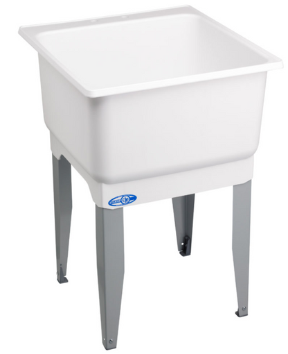 Mustee 14K 23" UTILITUB Co-Polypure Laundry Sink in White