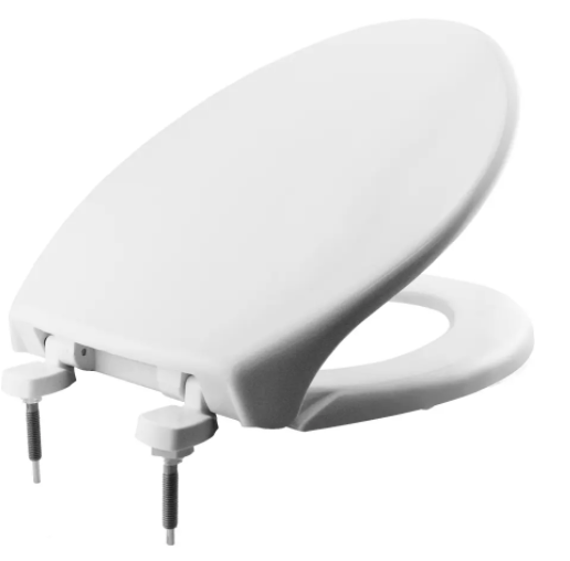 Bemis 7800TDG 000 Commercial Grade DuraGuard Elongated Closed Front Plastic Toilet Seat with DuraGuard in White | Plumbers Center