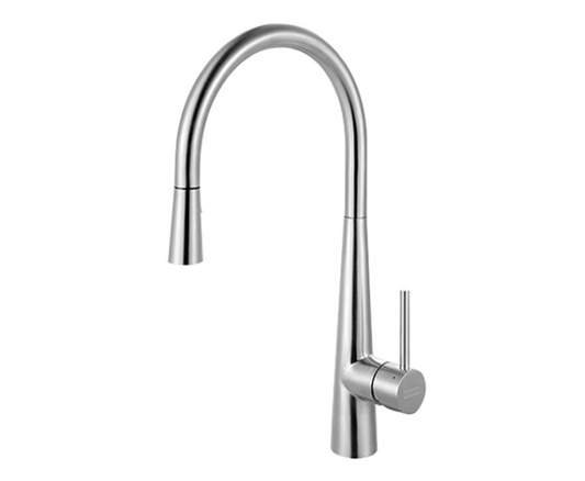 Franke FF3450 Steel Series 17-7/16" Tall Single Handle Pull-Down Kitchen Faucet - Stainless Steel | Plumbers Center