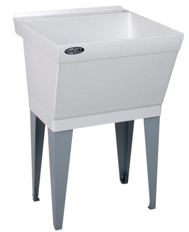 Mustee 17F Durastone Utilitub 23" Laundry Sink Floor Mounted in White 