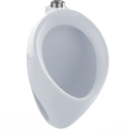 Toto UT104E#01 Commercial Washout High Efficiency Urinal with 3/4" Top Spud Inlet, 0.5 GPF, Cotton White 