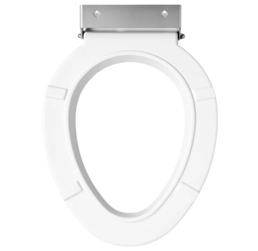 Bemis 4LE 000 Medic-Aid Elongated 4-in Lift Spacer Plastic Toilet Seat in White with STA-TITE Commercial Fastening System Never Loosens 