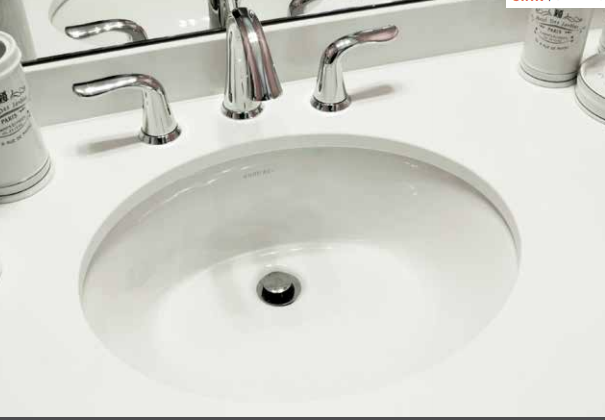 Contrac 4220CFY Calvin Undermount Bathroom Sink in White | Plumbers Center