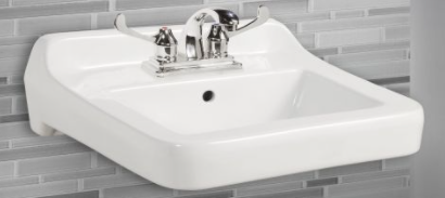 Contrac 4610BHZ Carmin Wall Mounted Bathroom Sink in White | Plumbers Center