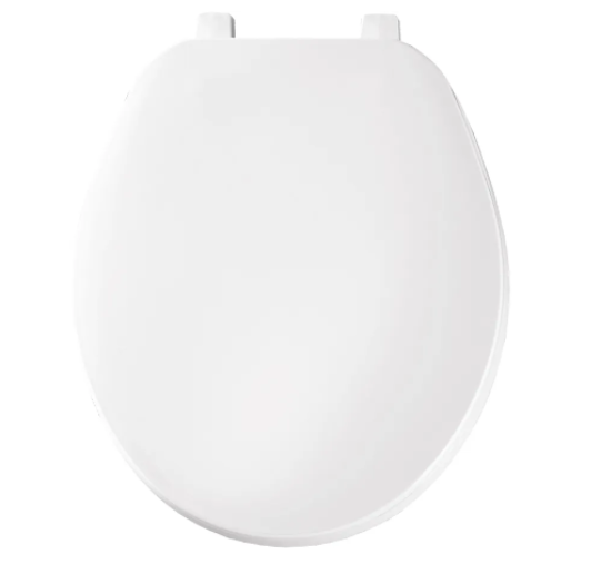 Bemis 70 000 Residential Round Plastic Toilet Seat in White 