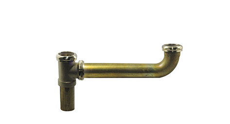 Lyncar 13941 Rough Brass 1-1/2" End Outlet Slip Joint Continuous Waste, 16" Center, 20 Gauge | Plumbers Center