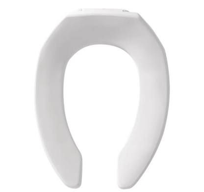 Bemis 1955CT 000 Commercial Heavy Duty Elongated Plastic Toilet Seat with STA-TITE Commercial Fastening System and Never Loosens, White | Plumbers Center